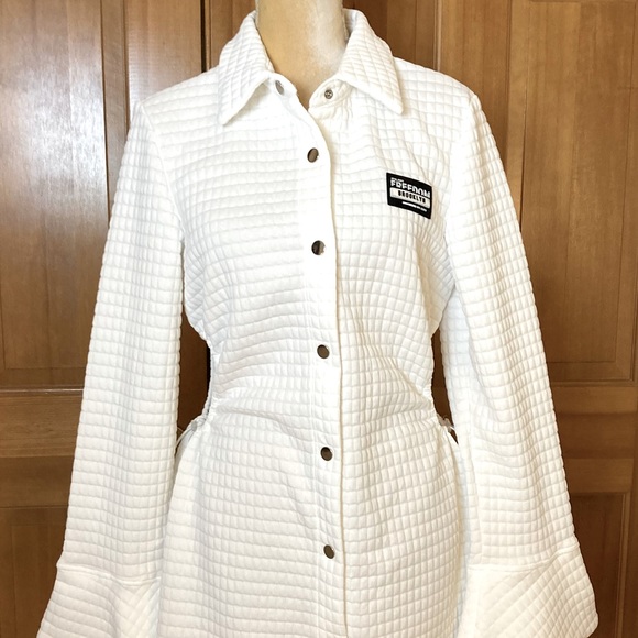 Chic Letter Patched  Flounce Sleeve Shirt Dress - Picture 7 of 16